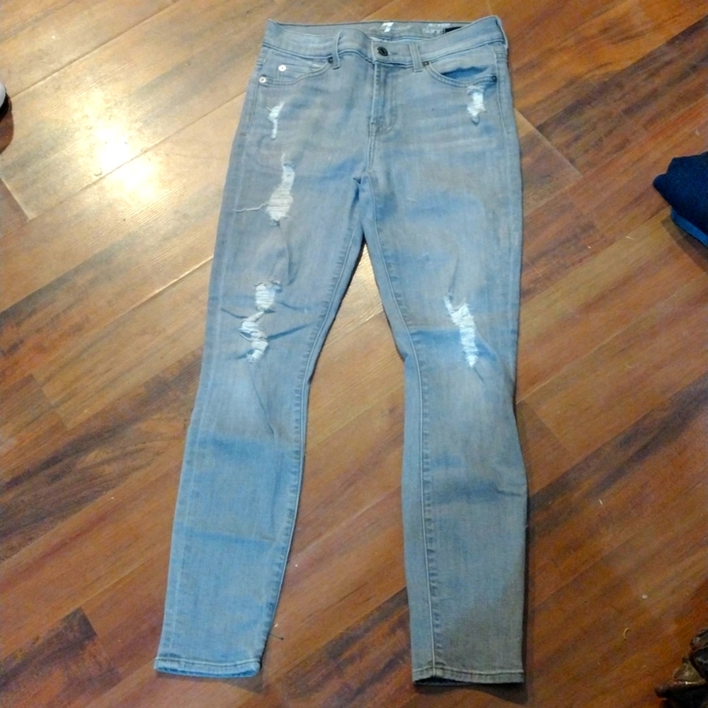 7 For All Mankind Jeans. Size 27. Gray.